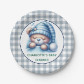 Niedliche Teddy Bear Baby Dusche Pappteller (Vorderseite)