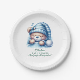 Niedliche Teddy Bear Baby Dusche Pappteller