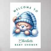 Niedliche Teddy Bear Baby Dusche Poster (Vorne)