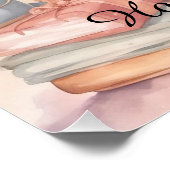 Niedliche Teddy Bear Baby Dusche Poster (Ecke)