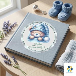 Niedliche Teddy Bear Baby Dusche Runder Aufkleber