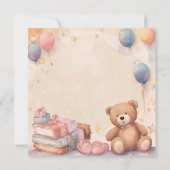 Niedliche Teddy Bear Baby Dusche Save The Date (Rückseite)