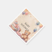 Niedliche Teddy Bear Baby Dusche Serviette (Ecke)