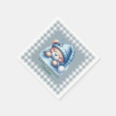 Niedliche Teddy Bear Baby Dusche Serviette (Ecke)