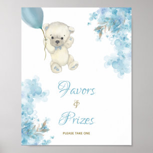 Niedliche Teddy Bear Baby Dusche Sign Favoriten & Poster