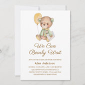 Niedliche Teddy Bear Baby Dusche - wir können früh Einladung (Vorderseite)