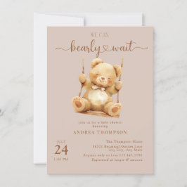 Niedliche Teddy Bear Baby Shower Einladungen