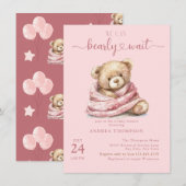Niedliche Teddy Bear Baby Shower Einladungen (Vorne/Hinten)