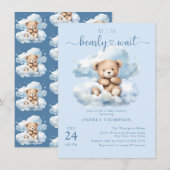 Niedliche Teddy Bear Baby Shower Einladungen (Vorne/Hinten)