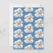 Niedliche Teddy Bear Baby Shower Einladungen (Rückseite)