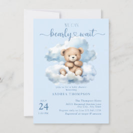 Niedliche Teddy Bear Baby Shower Einladungen