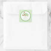 Niedliche Teddy Bear Baby Shower Square Sticker! Quadratischer Aufkleber (Tasche)