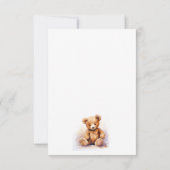 Niedliche Teddy Bear Babydusche Einladung (Rückseite)