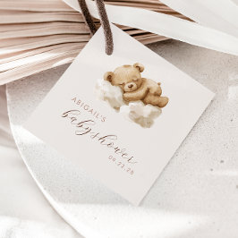 Niedliche Teddy Bear Babydusche Geschenkanhänger