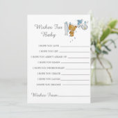 Niedliche Teddy Bear Bear Kleidung Line wünscht Ba (Stehend Vorderseite)