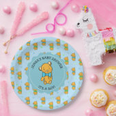 Niedliche Teddy Bear Boy's Baby Dusche Pappteller (Party)