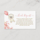 Niedliche Teddy Bear Girl Babydusche Anfrage Begleitkarte (Vorderseite)