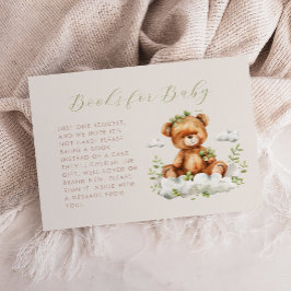 Niedliche Teddy Bear Greenery Books for Baby Begleitkarte