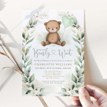Niedliche Teddy Bear Greenery Gold Neutral Baby Du