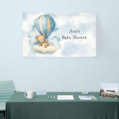 Niedliche Teddy Bear Hot Air Balloons Babydusche Banner (Messeveranstaltung)