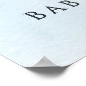 Niedliche Teddy Bear Pilot Baby Dusche Willkommen Poster (Ecke)