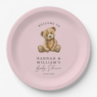 Niedliche Teddy Bear Pink Girl Babydusche