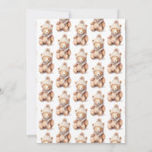 Niedliche Teddy Bear Winter Einladung (Rückseite)