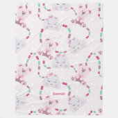 Niedliche Teddy Bears and Clouds Baby Girl Pattern Fleecedecke (Vorderseite)