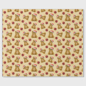 Niedliche Teddy Bears Geschenkpapier (Flach)