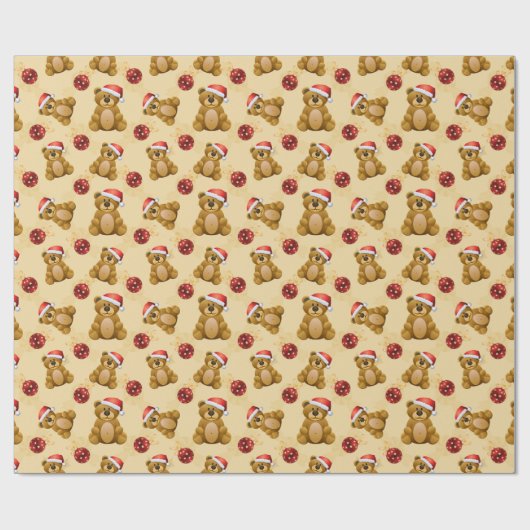 Niedliche Teddy Bears Geschenkpapier (Flach)