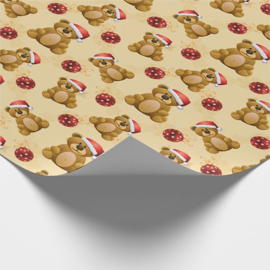 Niedliche Teddy Bears Geschenkpapier (Ecke)