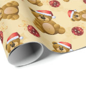 Niedliche Teddy Bears Geschenkpapier (Rolleneckpunkt)