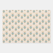 Niedliche Teddy Bears in Blue Sweaters Geschenkpapier Set (Vorderseite 2)