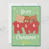 Niedliche Teddy Bears zu Weihnachten Pajamas (Vorderseite)
