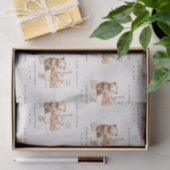 Niedliche Teddy Floral Cart Babydusche Seidenpapier (Geschenk)