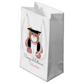 Niedliche Teddy-Phd Kleine Geschenktüte (Rückseite Schrägansicht)