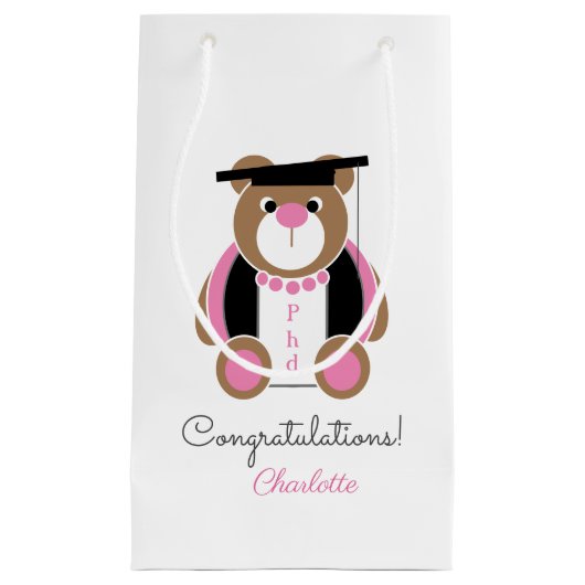 Niedliche Teddy-Phd Kleine Geschenktüte (Vorderseite)
