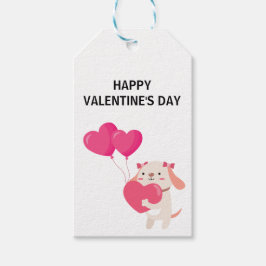 Niedliche Teddy Valentine's Day Gift Tags Geschenkanhänger