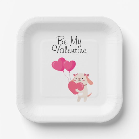 Niedliche Teddy Valentine's Day Teller (Vorderseite)