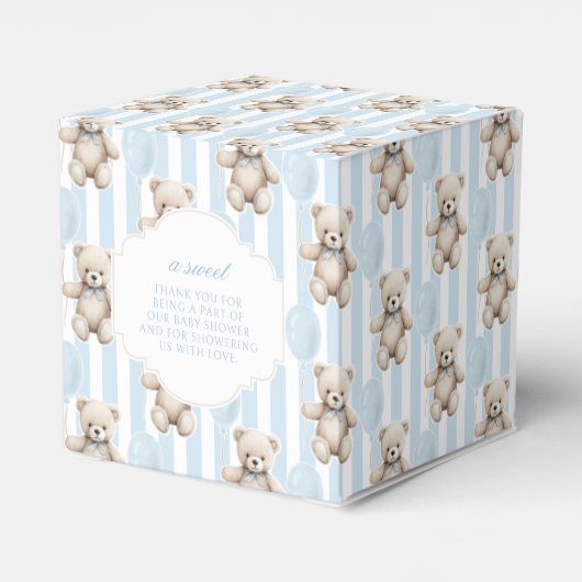 Niedliche Teddybär Babydusche Geschenkschachtel (Rückseite)