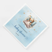 Niedliche Teddybär Babydusche Serviette (Ecke)