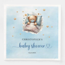 Niedliche Teddybär Babydusche Serviette