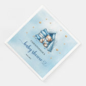 Niedliche Teddybär Babydusche Servietten (Ecke)