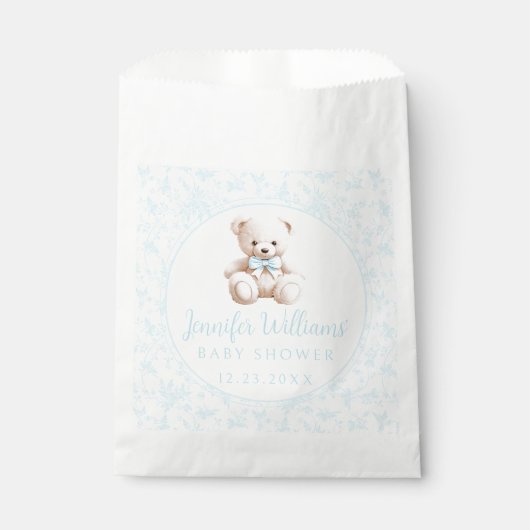 Niedliche Teddybär Boho Babydusche Geschenktütchen (Vorderseite)