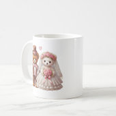 Niedliche Teddybär-Hochzeit Kaffeetasse (Vorderseite Links)