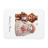 Niedliche Teddybär-Hochzeit Magnet (Horizontal)
