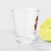 Niedliche Teddybär-Hochzeit Schnapsglas (Links)