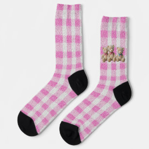 Niedliche Teddybär- und Herzsocken - Socken