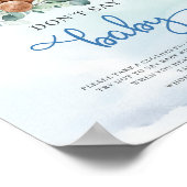 Niedliche Teddybärblüten sagen nicht Babyspiel Poster (Ecke)