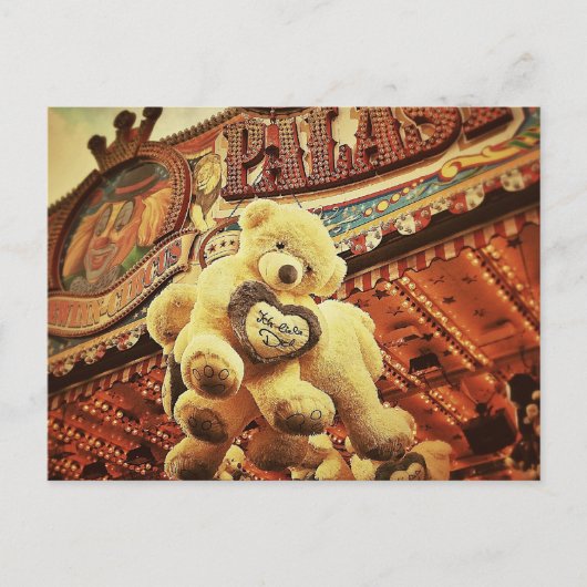 Niedliche Teddybären im Karneval Postkarte (Vorderseite)